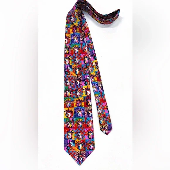 Peter Max 'Liberty' Vintage Necktie - Picture 1 of 9